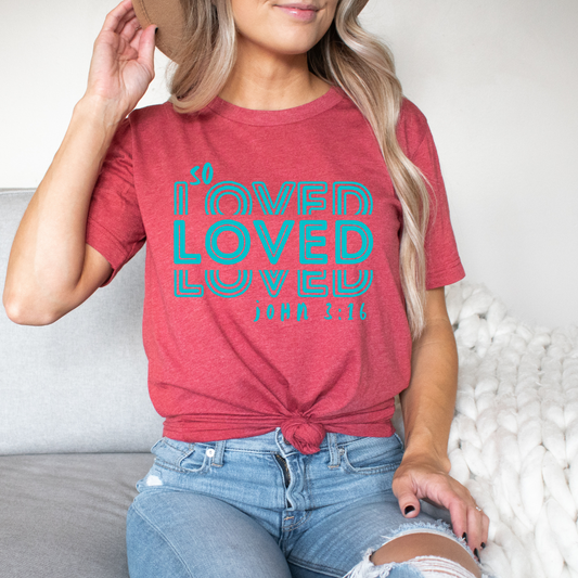 So Loved John 3:16 short sleeve shirt