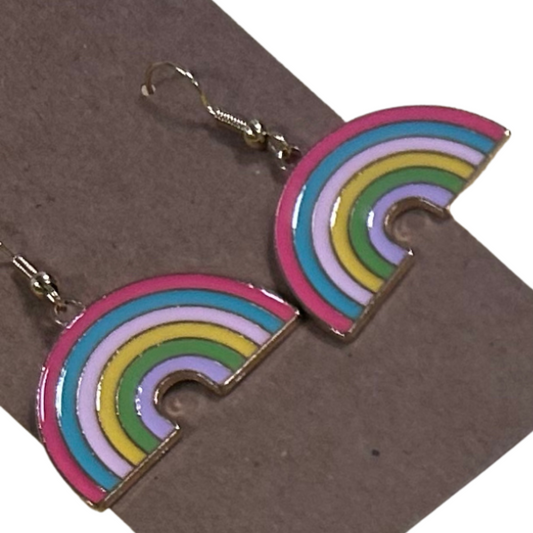God's Promise: Rainbow Earrings (pastel)