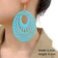 Teal Oval Drop Earrings